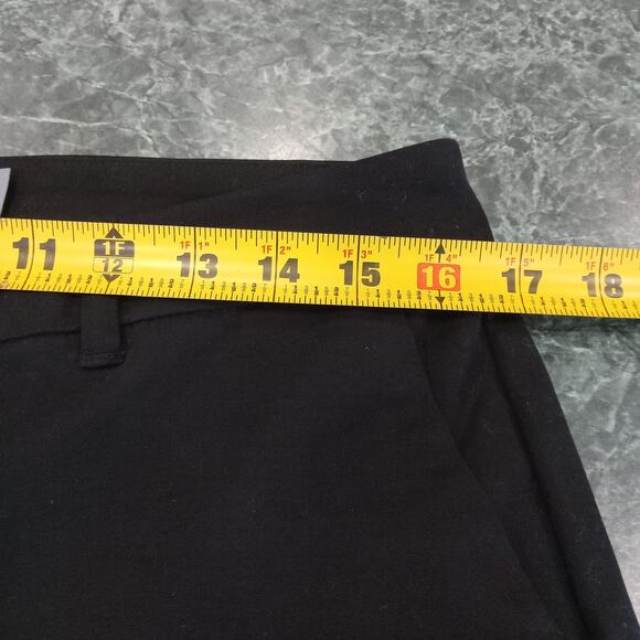 Old Navy High Rise Wide Leg Flare Crop Chino Dress Pants Women's Size 10 Black - Picture 10 of 13